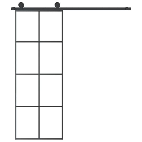vidaXL Liukuovi asennustarvikkeilla 76x205 cm ESG lasi ja alumiini -  Kodin ovet
