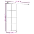 Pikkukuva 10 / 10: vidaXL Liukuovi asennustarvikkeilla 76x205 cm ESG lasi ja alumiini -  Kodin ovet