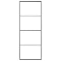 Pikkukuva 3 / 6: vidaXL Liukuovi alumiini ja ESG-lasi 76x205 cm musta -  Kodin ovet