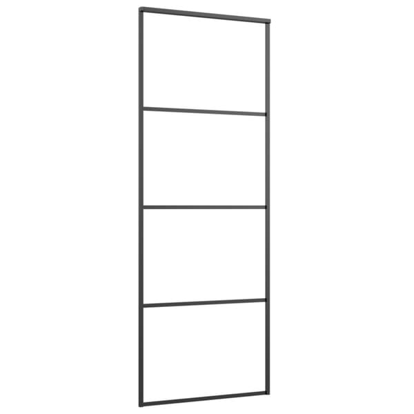 vidaXL Liukuovi alumiini ja ESG-lasi 76x205 cm musta -  Kodin ovet