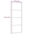 Pikkukuva 6 / 6: vidaXL Liukuovi alumiini ja ESG-lasi 76x205 cm musta -  Kodin ovet