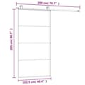 Miniatyrbillede 9 af 9: vidaXL skydedør med hardwaresæt 102,5x205 cm sikkerhedsglas aluminium -  Husdøre
