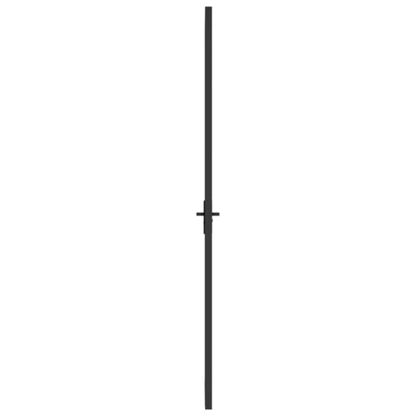 vidaXL dør 102,5x201,5 cm sikkerhedsglas mat glas og aluminium sort -  Husdøre