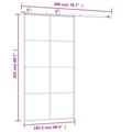 Pikkukuva 10 / 10: vidaXL Liukuovi asennustarvikkeilla 102,5x205 cm ESG lasi ja alumiini -  Kodin ovet