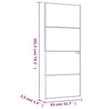 Pikkukuva 9 / 9: vidaXL Sisäovi musta 83x201,5 cm karkaistu lasi ja alumiini ohut -  Kodin ovet