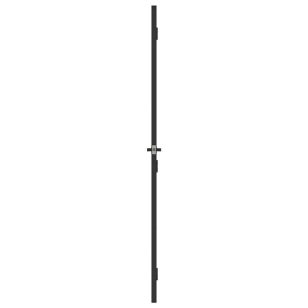vidaXL Sisäovi ohut musta 76x201,5 cm karkaistu lasi ja alumiini - Kodin ovet