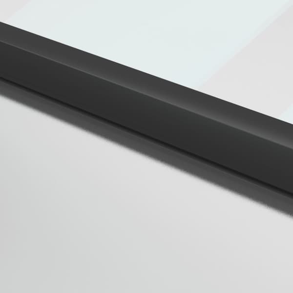 vidaXL Sisäovi ohut musta 76x201,5 cm karkaistu lasi ja alumiini - Kodin ovet