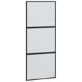 Pikkukuva 3 / 9: The Living Store Liukuovi musta 90x205 cm karkaistu lasi ja alumiini -  Kodin ovet