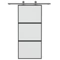 Pikkukuva 4 / 9: The Living Store Liukuovi musta 90x205 cm karkaistu lasi ja alumiini -  Kodin ovet