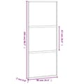 Pikkukuva 9 / 9: The Living Store Liukuovi musta 90x205 cm karkaistu lasi ja alumiini -  Kodin ovet