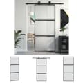 Pikkukuva 1 / 9: The Living Store Liukuovi musta 90x205 cm karkaistu lasi ja alumiini -  Kodin ovet