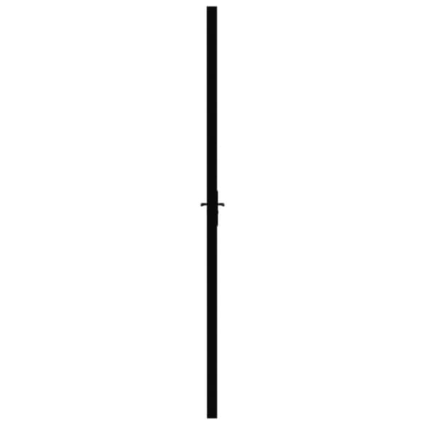 Husdøre - Living indvendig dør 76x201,5 cm sikkerhedsglas og aluminium sort