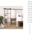 Miniatyrbillede 1 af 7: Husdøre - Living skydedør 76x205 cm aluminium og sikkerhedsglas sort