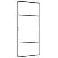 Miniatyrbillede 4 af 6: Husdøre - Living skydedør 90x205 cm hærdet matteret glas og aluminium sort