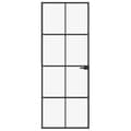 Pikkukuva 4 / 9: Sisäovi musta 76x201,5 cm karkaistu lasi ja alumiini ohut - Sisäovi - Sisäovet - Home & Living