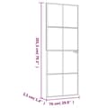 Pikkukuva 9 / 9: Sisäovi musta 76x201,5 cm karkaistu lasi ja alumiini ohut - Sisäovi - Sisäovet - Home & Living