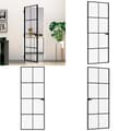 Pikkukuva 1 / 9: Sisäovi musta 76x201,5 cm karkaistu lasi ja alumiini ohut - Sisäovi - Sisäovet - Home & Living
