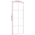 Pikkukuva 7 / 7: Liukuovi musta 76x205 cm ESG-lasi ja alumiini - Liukuovi - Liukuovet - Home & Living