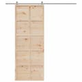 Miniatyrbilde 4 av 11: vidaXL Låvedør 80x208 cm heltre furu