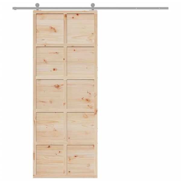 vidaXL Låvedør 80x208 cm heltre furu