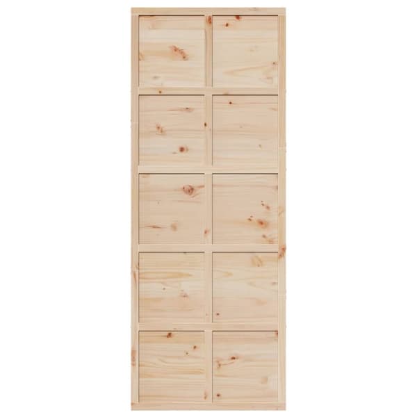 vidaXL Låvedør 80x208 cm heltre furu