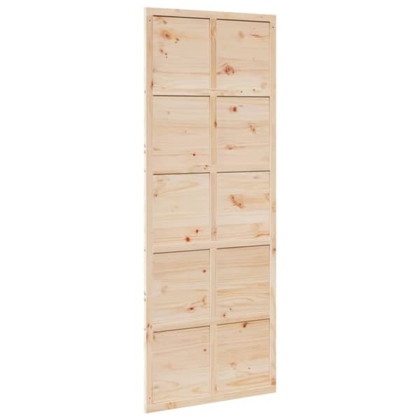 vidaXL Låvedør 80x208 cm heltre furu