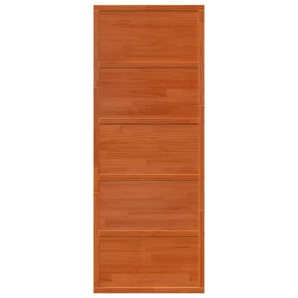 vidaXL Låvedør voksbrun 80x208 cm heltre furu