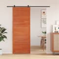 Miniatyrbilde 2 av 11: vidaXL Låvedør voksbrun 80x208 cm heltre furu