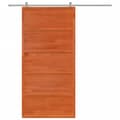 Miniatyrbilde 4 av 11: vidaXL Låvedør voksbrun 100x208 cm heltre furu