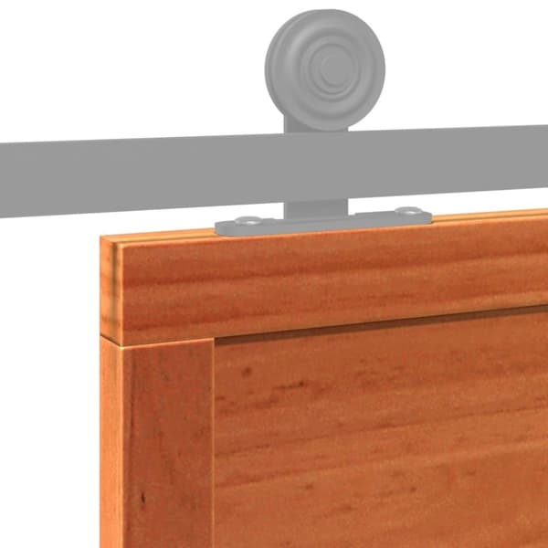 vidaXL Låvedør voksbrun 100x208 cm heltre furu