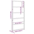 Miniatyrbilde 11 av 11: vidaXL Låvedør voksbrun 100x208 cm heltre furu