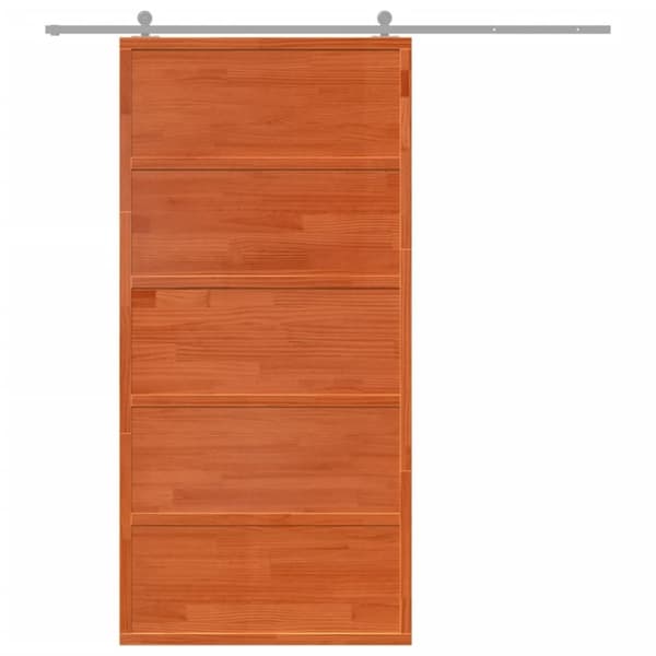 vidaXL Lato-ovi vahanruskea 100x208 cm täysi mänty