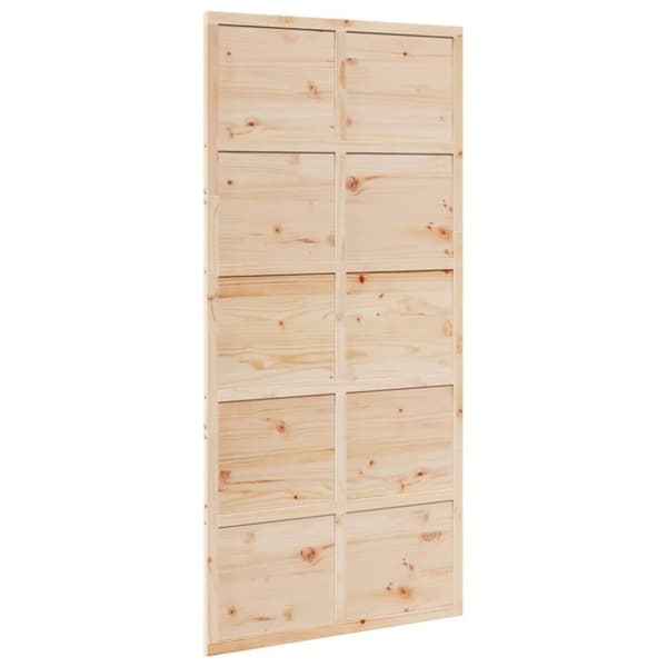 vidaXL Låvedør 100x208 cm heltre furu