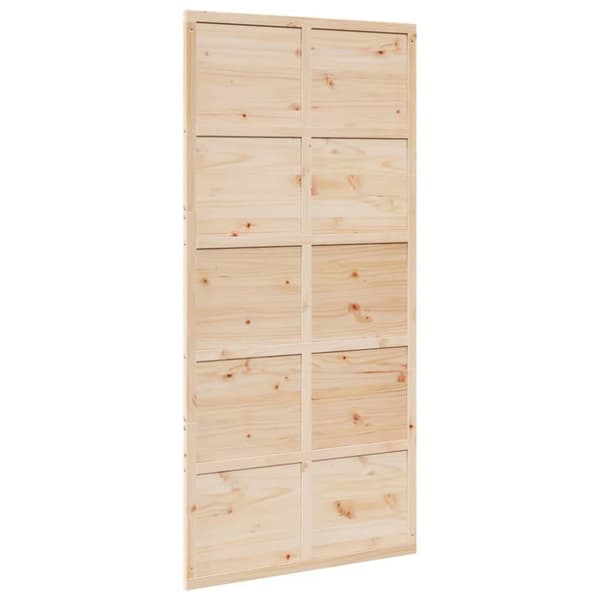 vidaXL Låvedør 100x208 cm heltre furu