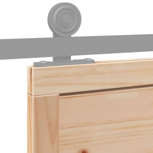 vidaXL skydedør 100x208 cm massivt fyrretræ