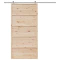 Miniatyrbild 4 av 11: vidaXL Ladugårdsdörr 100x208 cm massiv furu