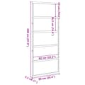 Miniatyrbilde 11 av 11: vidaXL Låvedør voksbrun 90x208 cm heltre furu