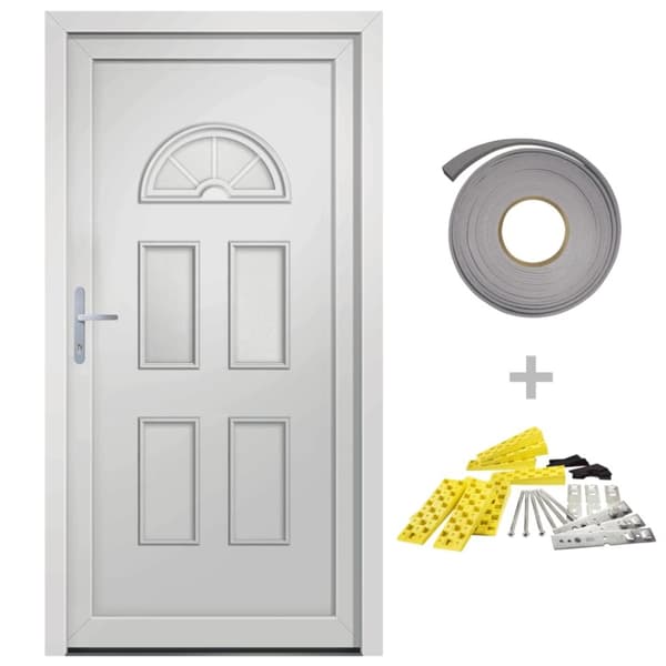 Ytterdörr vit 98x198 cm PVC