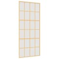 Miniatyrbild 2 av 2: Skjutdörr guld 90x205 cm frostat ESG-glas och aluminium