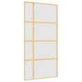 Miniatyrbild 2 av 2: Skjutdörr guld 102,5x205 cm frostat ESG-glas och aluminium