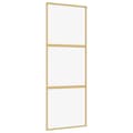 Miniatyrbild 2 av 2: Skjutdörr guld 76x205 cm klart ESG-glas och aluminium