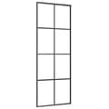 Miniatyrbild 2 av 2: Skjutdörr aluminium med ESG-glas 76x205 cm svart