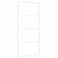 Miniatyrbild 2 av 2: Skjutdörr frostat ESG-glas och aluminium 90x205 cm vit