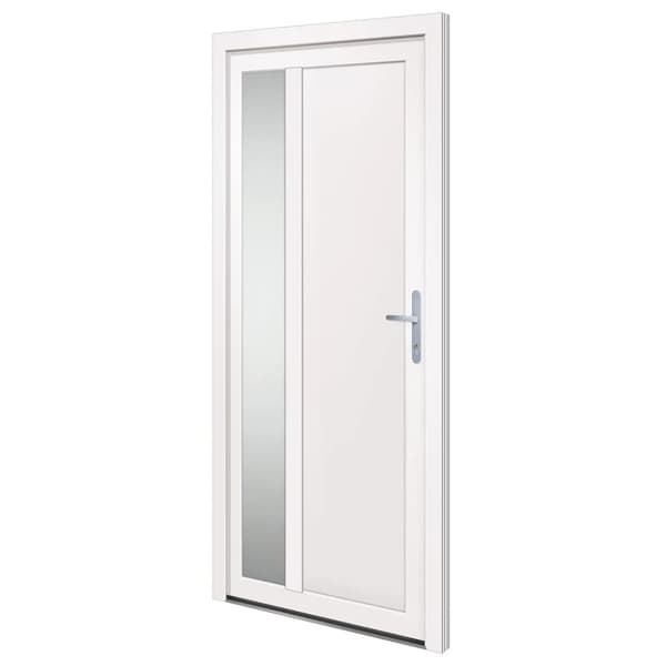 Ytterdörr vit 98x208 cm PVC