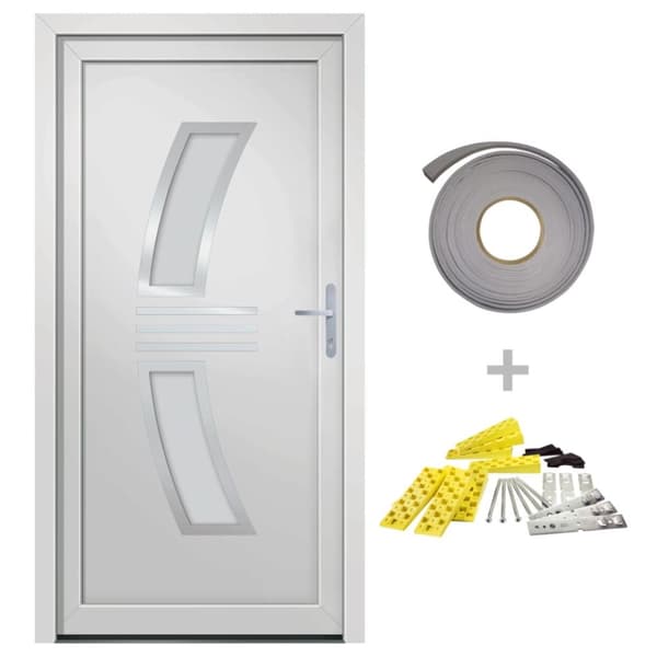 Ytterdörr vit 98x200 cm PVC