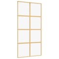 Miniatyrbild 2 av 2: Skjutdörr guld 102,5x205 cm klart ESG-glas och aluminium
