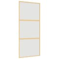 Miniatyrbild 2 av 2: Skjutdörr guld 90x205 cm frostat ESG-glas och aluminium