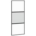 Miniatyrbild 2 av 2: Skjutdörr svart 90x205 cm härdat glas och aluminium
