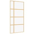 Miniatyrbild 2 av 2: Skjutdörr guld 102,5x205 cm klart ESG-glas och aluminium