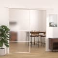Miniatyrbild 1 av 2: Skjutdörr frostat ESG-glas och aluminium 102,5x205 cm vit